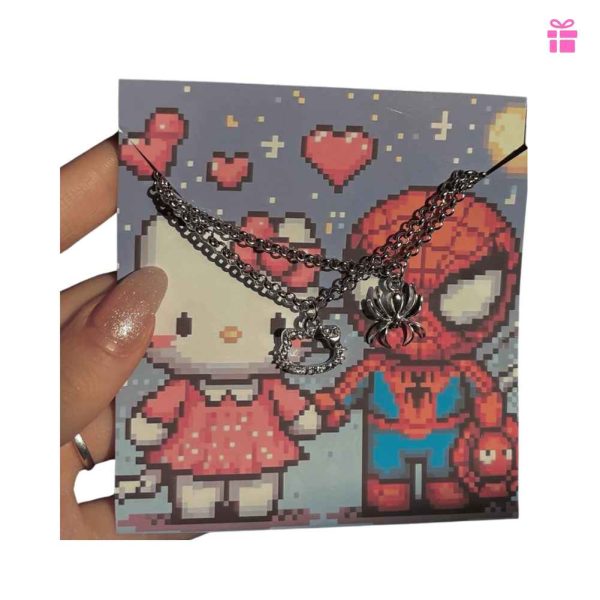 Spiderman x Hello Kitty Necklace