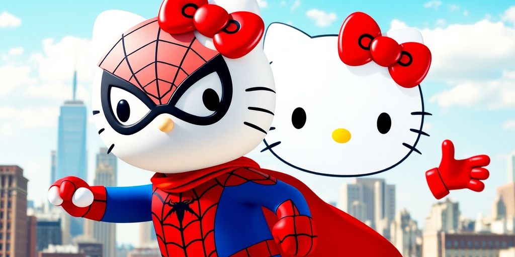 Hello Kitty and Spiderman